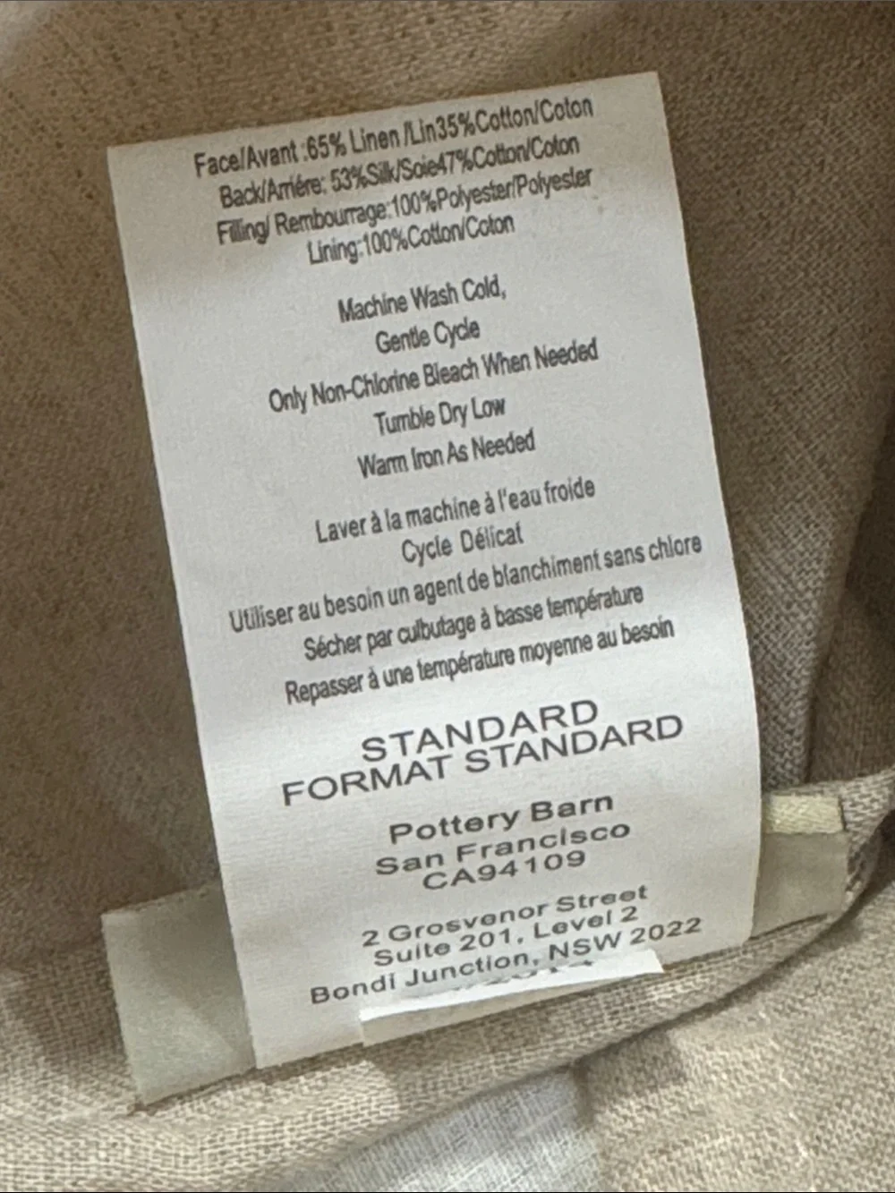 2/ Pottery Barn | Linen Silk Cotton Diamond Quilted Tie Pillow Shams